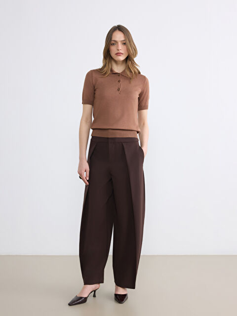 LCW Vision Yüksek Bel Pileli Kadın Kumaş Pantolon - S6E056Z8-ZQP