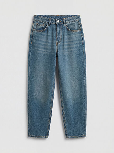 LCW Jeans Yüksek Bel Barrel Fit Kadın Jean Pantolon - S6F059Z8-JVU