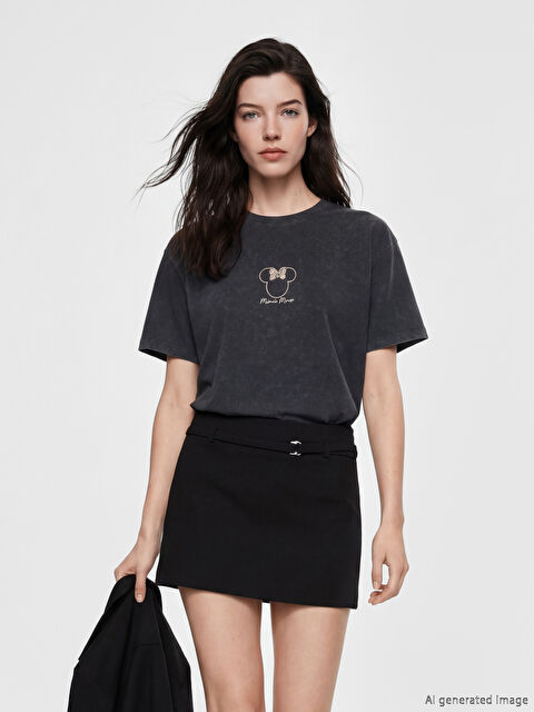 LCW Comfort Minnie Mouse Baskılı Kadın Tişört