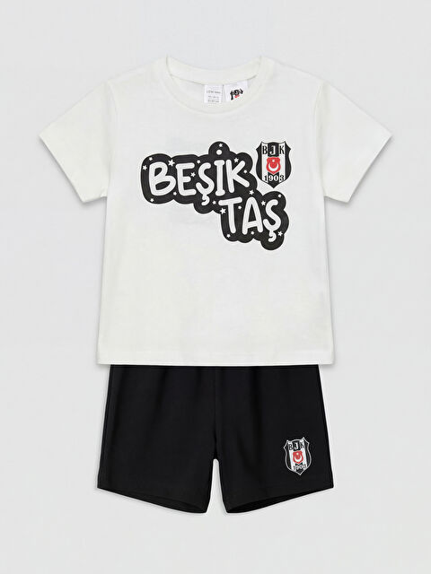 LCW baby Beşiktaş Lisanslı Erkek Bebek Tişört ve Şort Takım - S6F078Z1-FFB