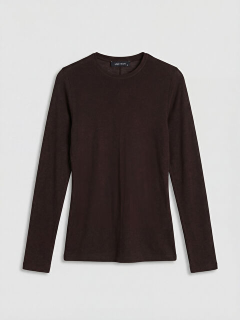 LCW Vision Bisiklet Yaka Uzun Kollu Bluz - S6B082Z8-HHD