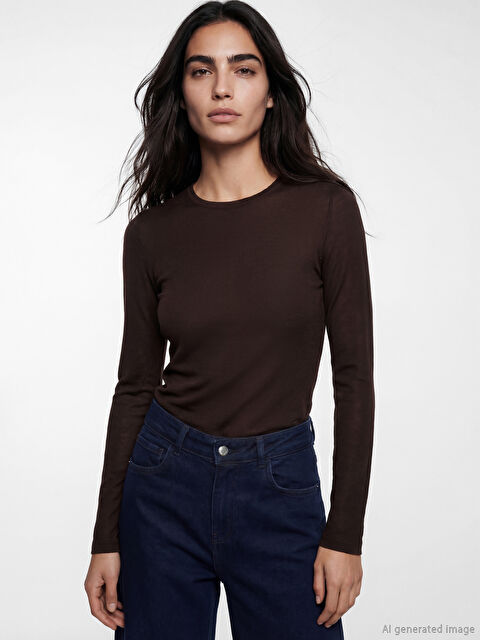 LCW Vision Bisiklet Yaka Uzun Kollu Bluz