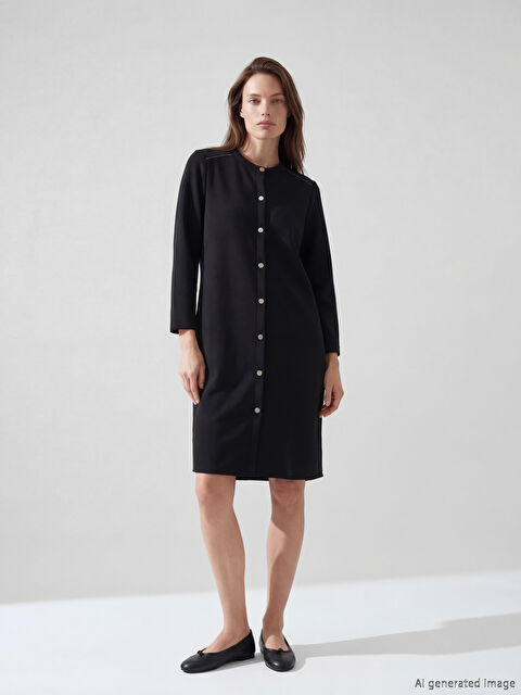 LCW Grace Bisiklet Yaka Kadın Ferace