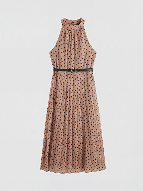 LCWAIKIKI Classic Halter Yaka Puantiyeli A Kesim Elbise - S6A086Z8-LT4