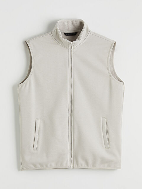 LCWAIKIKI Classic Dik Yaka Fermuarlı Erkek Polar Yelek - S6D089Z8-3K2