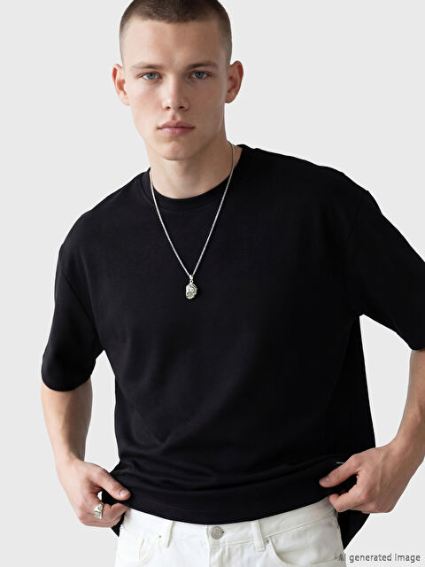 XSIDE Bisiklet Yaka Erkek Tişört - S6A093Z8-CVL