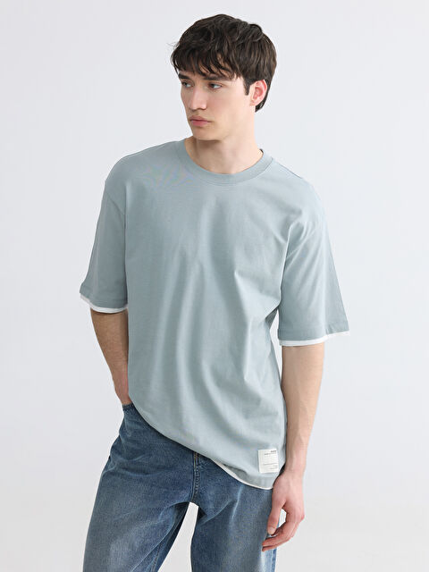 XSIDE Bisiklet Yaka Penye Erkek Tişört