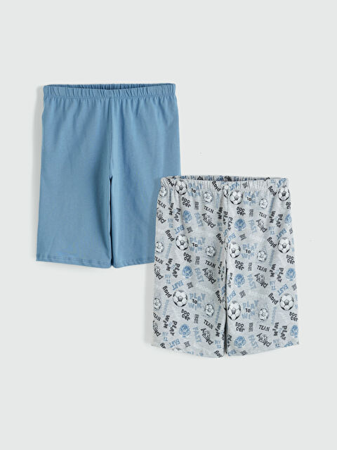 LCW Kids Beli Lastikli Erkek Çocuk Pijama Şort 2'li - S6C095Z4-998