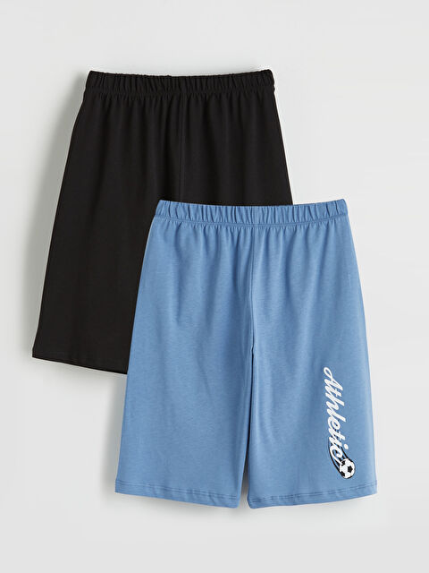 LCW Kids Baskılı Erkek Çocuk Pijama Şort 2'li - S6D096Z4-KCK