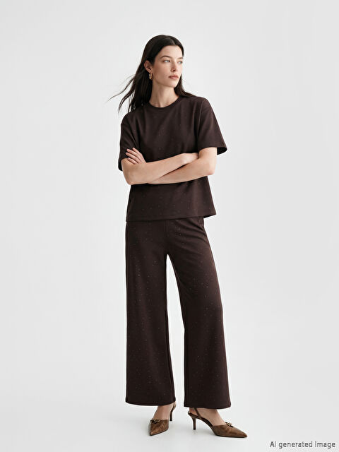 LCW Comfort Soft Touch Taşlı Kadın Eşofman Altı