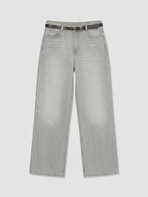 LCW Jeans Yüksek Bel Wideleg Kadın Jean Pantolon