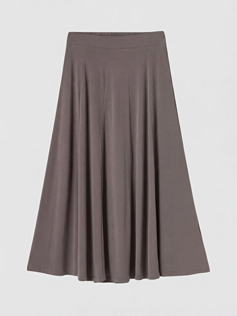 LCW Grace Beli Lastikli Pileli Etek