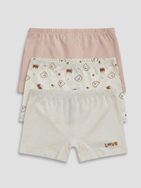 LCW Kids Girl ECRU Boxer Briefs - S6E103Z1-LRB