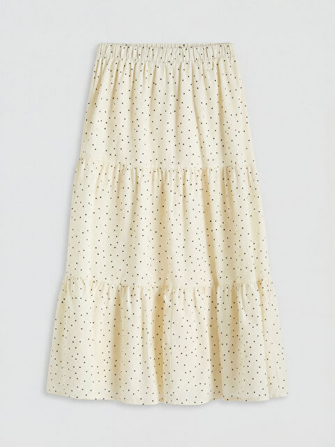 LCW Modest Puantiyeli Katkat Midi Etek