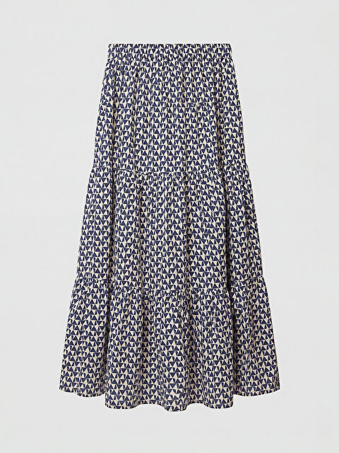 LCW Modest Beli Lastikli Desenli Katkat Etek - S6B114Z8-LS3