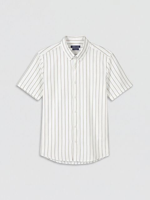 LCWAIKIKI Classic Regular Fit Çizgili Oxford Erkek Gömlek