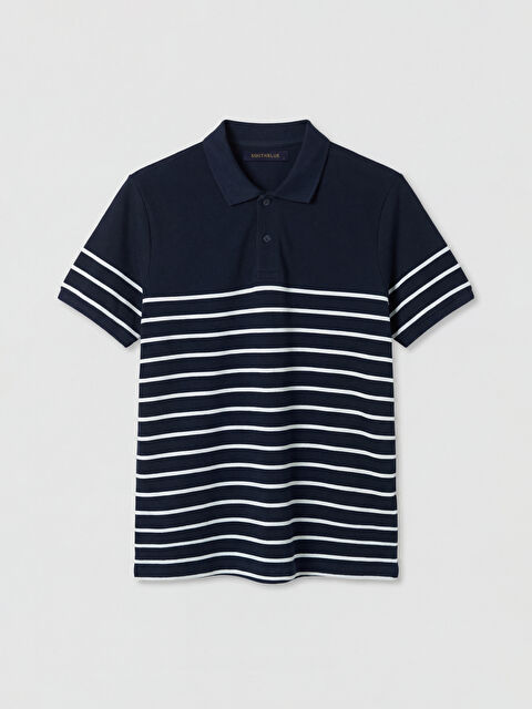 SOUTHBLUE Polo Yaka Çizgili Pike Erkek Tişört