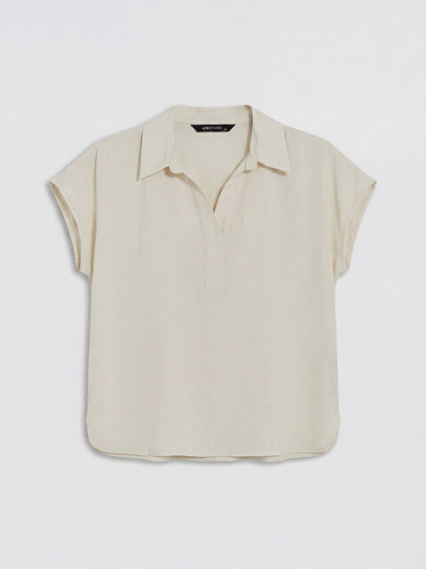 LCW STUDIO Gömlek Yaka Modal Karışımlı Bluz