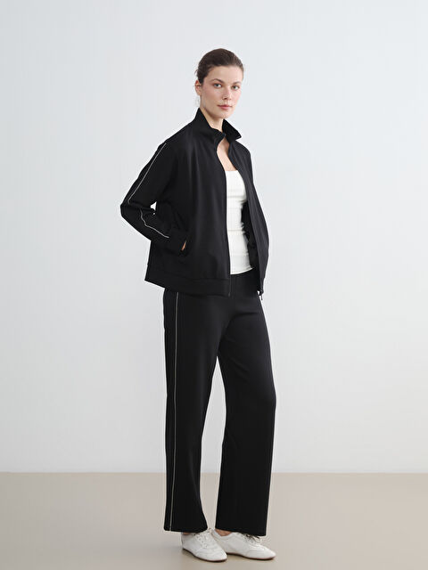 LCWAIKIKI Classic Beli Lastikli Şerit Detaylı Kadın Eşofman Altı - S6C116Z8-CVL