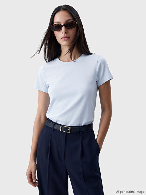 LCW EVERYDAY Bisiklet Yaka Kadın Tişört - S6C118Z8-QWQ