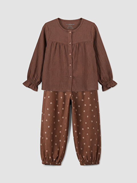 LCW baby Kız Çocuk Bluz Ve Jogger Pantolon 2'li - S6E119Z1-R1R