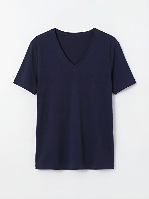 LCWAIKIKI Classic V Yaka Kadın Tişört	 - S6F121Z8-HRZ
