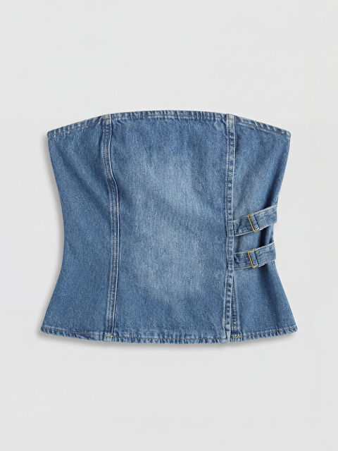 LCW Vision Straplez Yaka Jean Bluz