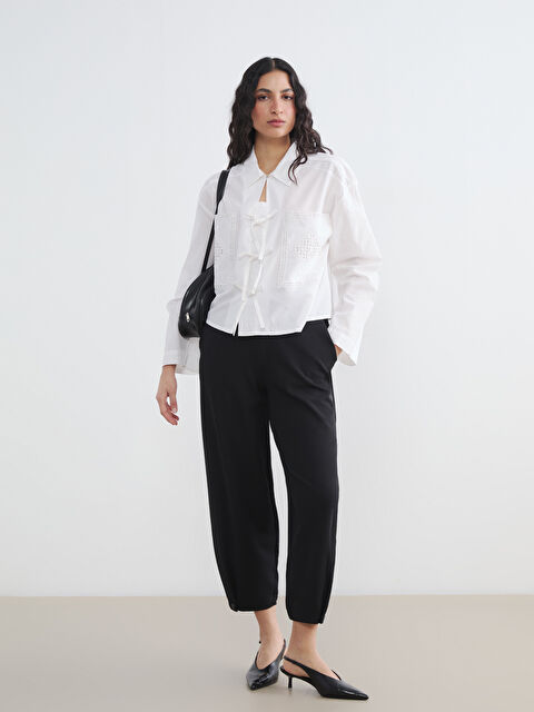 LCW Modest Beli Lastikli Kadın Pantolon - S6B122Z8-RQL