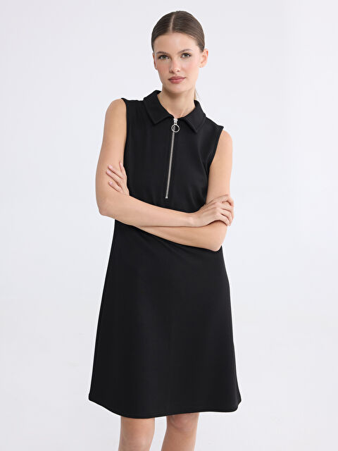 LCW EVERYDAY Polo Yaka Pike Mini Elbise - S6B124Z8-CVL