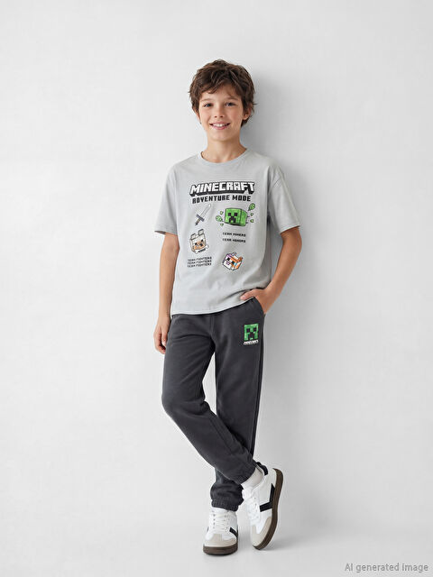 LCW Kids Erkek Çocuk Minecraft Baskılı Eşofman Altı - S6F124Z4-R4Q