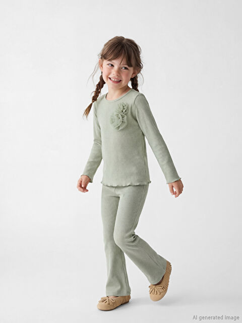 LCW Kids Kız Çocuk İspanyol Paça Tayt