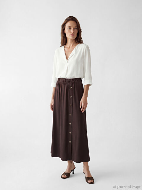 LCW Grace Beli Lastikli A Kesim Belmando Etek - S6C126Z8-HNM