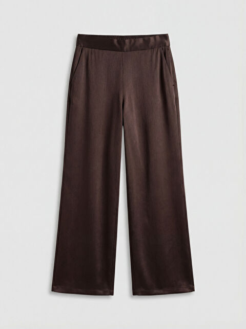 LCWAIKIKI Classic Beli Lastikli Dokulu Kadın Pantolon - S6D133Z8-1FY