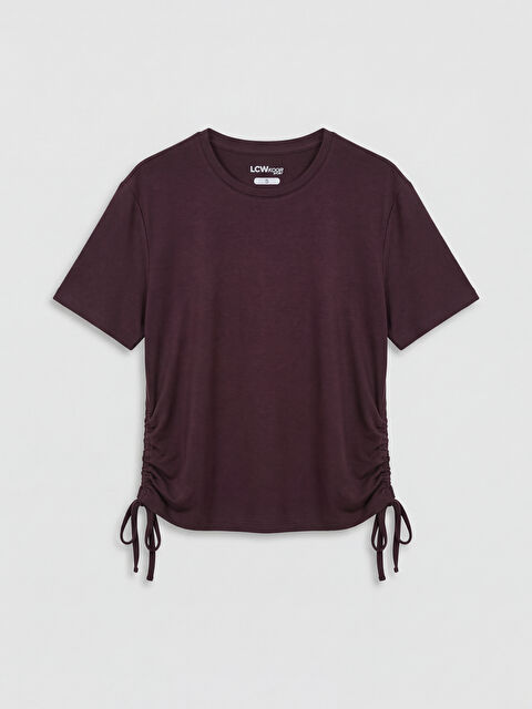 KOOR SPORT Büzgülü Modal Karışımlı Kadın Spor Tişört - S6A137Z8-KRR