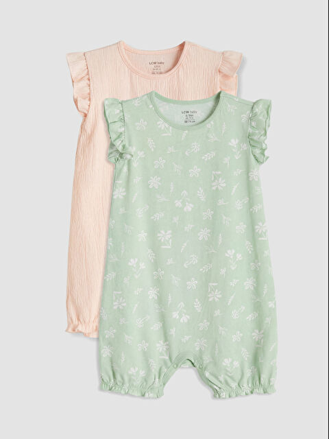 LCW baby Baskılı Kız Bebek Tulum 2'li