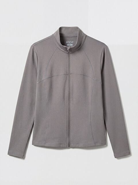 KOOR SPORT Dik Yaka Kadın Fermuarlı Sweatshirt