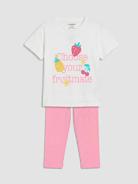 LCW Kids Baskılı Kız Çocuk Takım