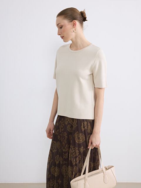 LCWAIKIKI Classic Bisiklet Yaka Kadın Triko Kazak - S6A144Z8-1D3