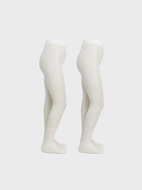 LCW Kids Desenli Kız Çocuk İnce Külotlu Çorap 2'li