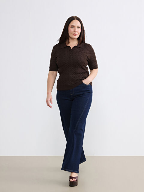 Soulife Yüksek Bel Wideleg Kadın Jean Pantolon