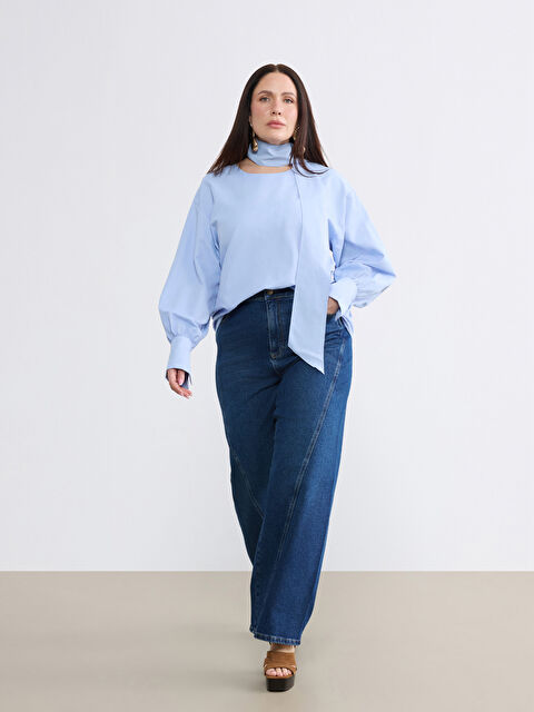 Soulife Yüksek Bel Wideleg Kadın Jean Pantolon - S6D148Z8-Z0C