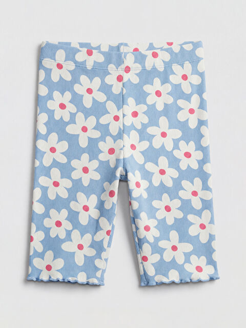 LCW Kids Kız Çocuk Çiçek Desenli Tayt