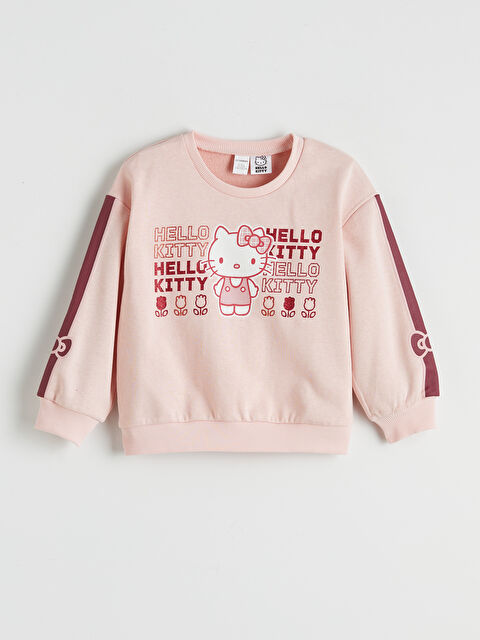 LCW Kids Hello Kitty Baskılı Kız Çocuk Sweatshirt
