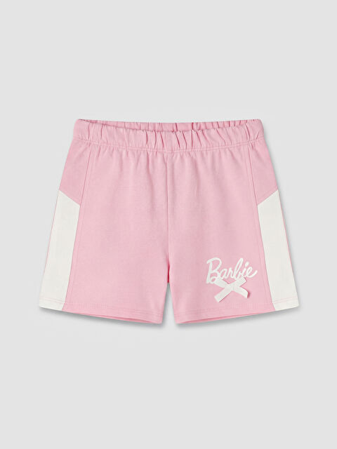 LCW Kids Barbie Baskılı Kız Çocuk Şort