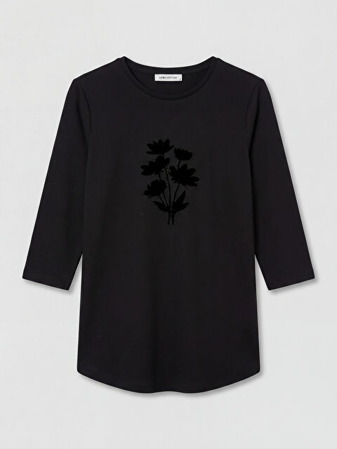 LCW EVERYDAY Bisiklet Yaka Çiçekli Bluz - S6A154Z8-CVL