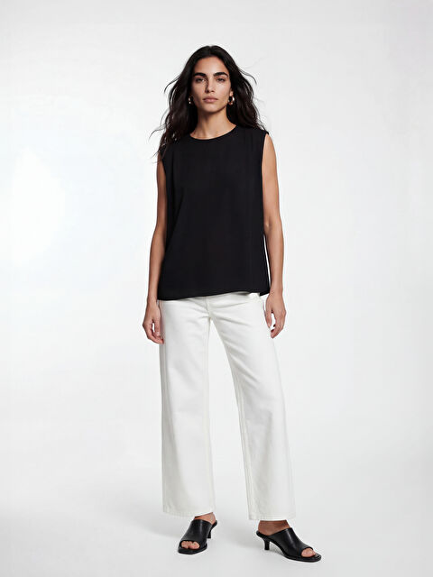 LCW Jeans Yüksek Bel Wideleg Kadın Jean Pantolon - S6C158Z8-844