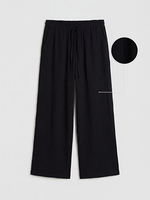 LCW Modest Beli Lastikli Dokulu Kadın Pantolon