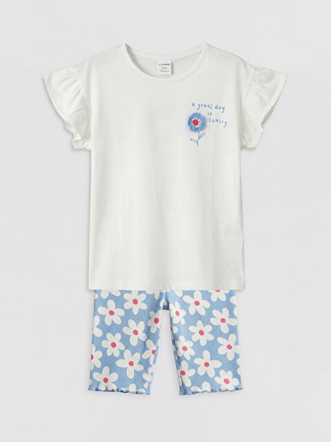 LCW baby Çiçek Desenli Kız Çocuk Takım