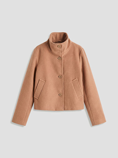 LCW Vision Dik Yaka Kadın Kaşe Mont - S6D165Z8-DXZ