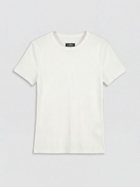 LCW Kids Bisiklet Yaka Kısa Kollu Kız Çocuk Tişört - S6F166Z4-FEW